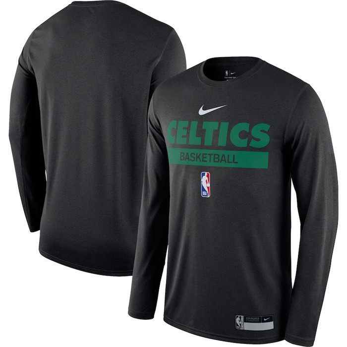 Men's Boston Celtics Black 2022/23 Legend On-Court Practice Performance Long Sleeve T-Shirt